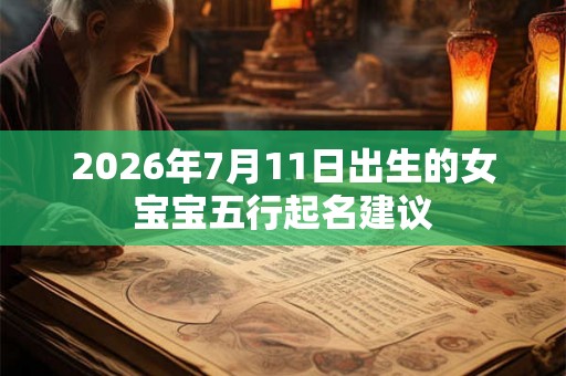 2026年7月11日出生的女宝宝五行起名建议