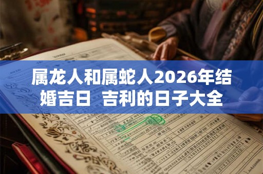 属龙人和属蛇人2026年结婚吉日  吉利的日子大全
