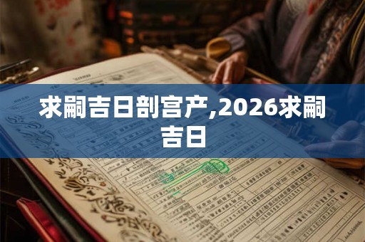求嗣吉日剖宫产,2026求嗣吉日