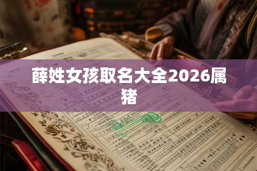 薛姓女孩取名大全2026属猪