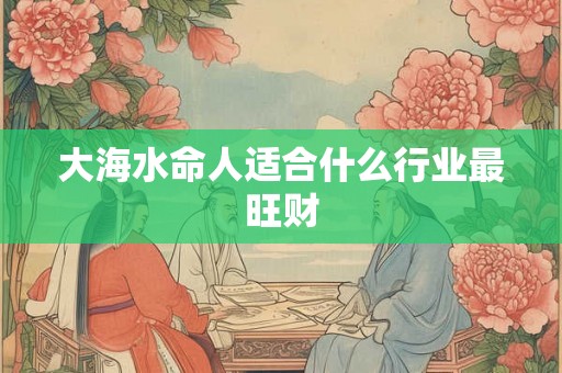 大海水命人适合什么行业最旺财 大海水命人适合什么行业最旺财
