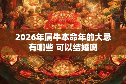 2026年属牛本命年的大忌有哪些 可以结婚吗