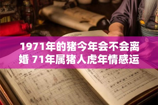 1971年的猪今年会不会离婚 71年属猪人虎年情感运势