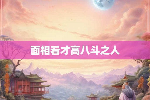面相看才高八斗之人