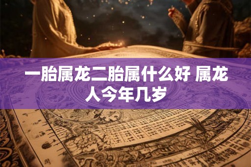 一胎属龙二胎属什么好 属龙人今年几岁