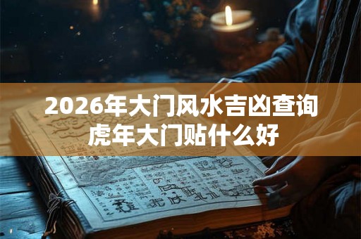 2026年大门风水吉凶查询 虎年大门贴什么好