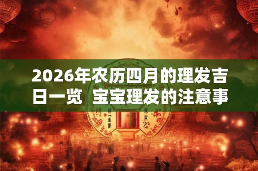 2026年农历四月的理发吉日一览  宝宝理发的注意事项有哪些