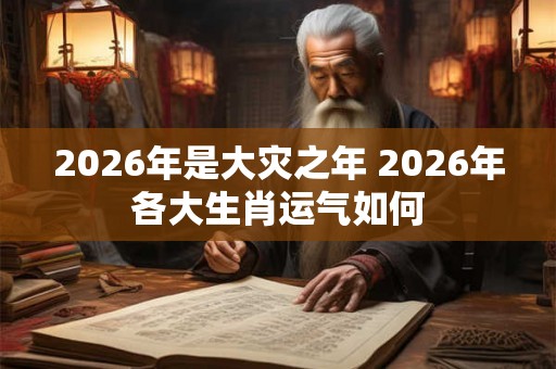 2026年是大灾之年 2026年各大生肖运气如何