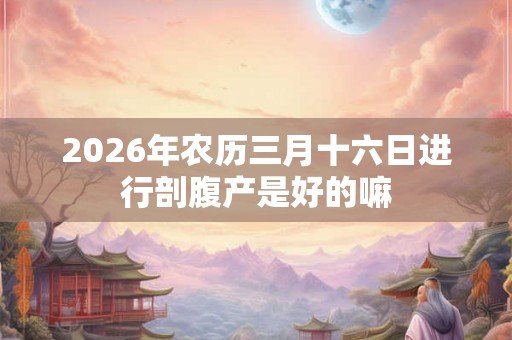 2026年农历三月十六日进行剖腹产是好的嘛