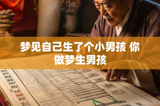 梦见自己生了个小男孩 你做梦生男孩