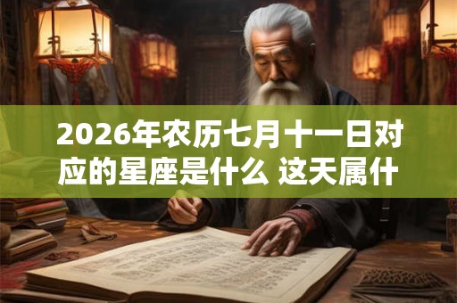 2026年农历七月十一日对应的星座是什么 这天属什么星座