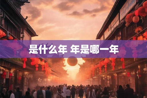 是什么年 年是哪一年 是什么年 年是哪一年
