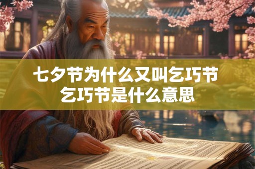 七夕节为什么又叫乞巧节 乞巧节是什么意思 七夕节为什么又叫乞巧节 乞巧节是什么意思