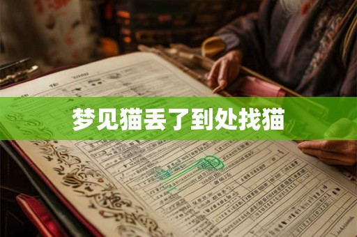 梦见猫丢了到处找猫