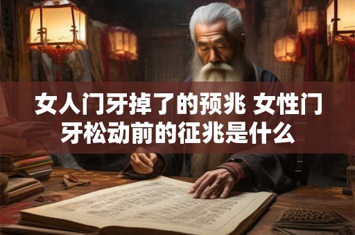 女人门牙掉了的预兆 女性门牙松动前的征兆是什么