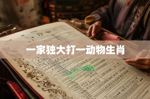 一家独大打一动物生肖