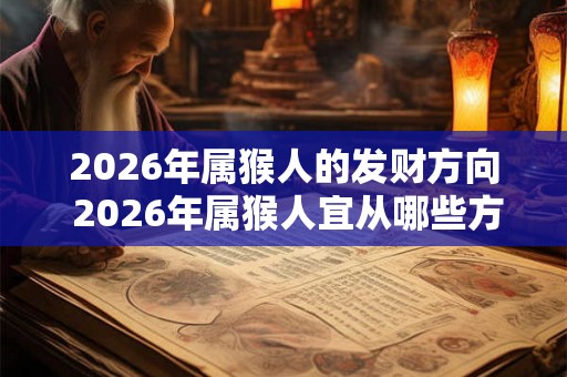 2026年属猴人的发财方向 2026年属猴人宜从哪些方向寻找财富