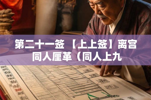 第二十一签 【上上签】离宫 同人厘革（同人上九