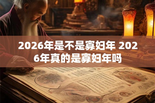 2026年是不是寡妇年 2026年真的是寡妇年吗