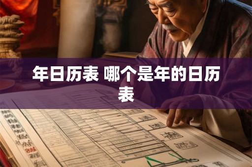 年日历表 哪个是年的日历表