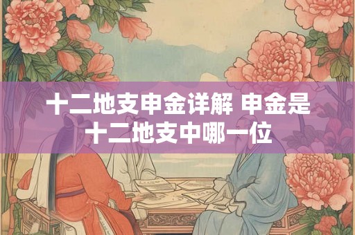 十二地支申金详解 申金是十二地支中哪一位