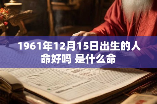 1961年12月15日出生的人命好吗 是什么命 1961年12月15日出生的人命好吗 是什么命