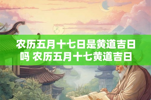 农历五月十七日是黄道吉日吗 农历五月十七黄道吉日