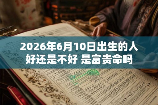 2026年6月10日出生的人好还是不好 是富贵命吗