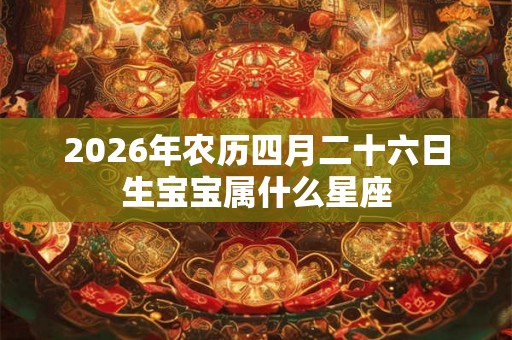 2026年农历四月二十六日生宝宝属什么星座