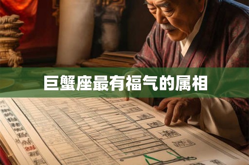巨蟹座最有福气的属相