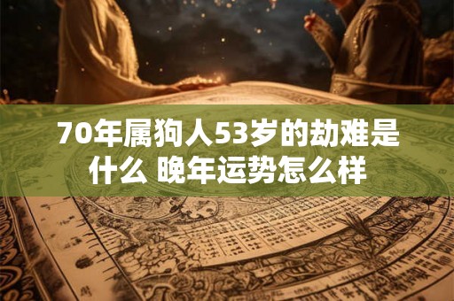 70年属狗人53岁的劫难是什么 晚年运势怎么样