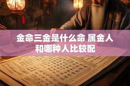 金命三金是什么命 属金人和哪种人比较配