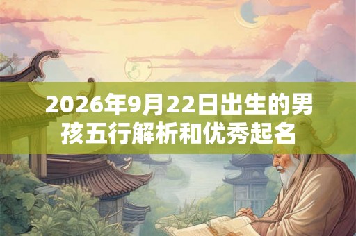 2026年9月22日出生的男孩五行解析和优秀起名 2026年9月22日出生的男孩五行解析和优秀起名