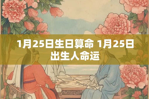 1月25日生日算命 1月25日出生人命运 1月25日生日算命 1月25日出生人命运