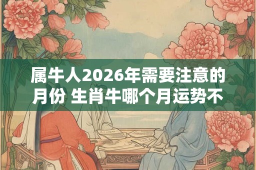 属牛人2026年需要注意的月份 生肖牛哪个月运势不顺