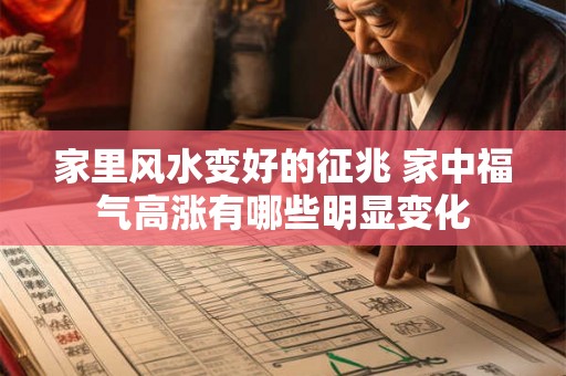 家里风水变好的征兆 家中福气高涨有哪些明显变化