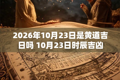 2026年10月23日是黄道吉日吗 10月23日时辰吉凶