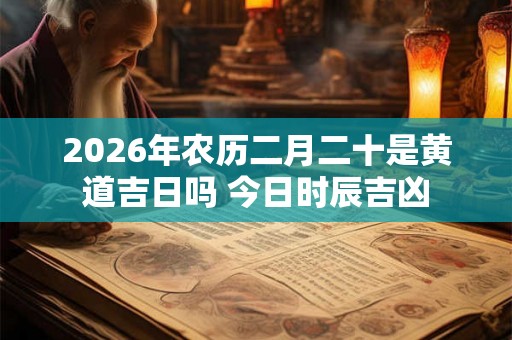 2026年农历二月二十是黄道吉日吗 今日时辰吉凶