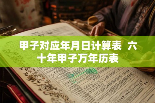 甲子对应年月日计算表  六十年甲子万年历表