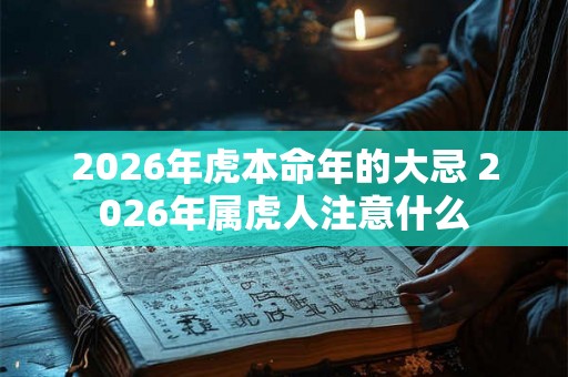 2026年虎本命年的大忌 2026年属虎人注意什么