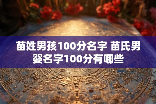 苗姓男孩100分名字 苗氏男婴名字100分有哪些 苗姓男孩100分名字 苗氏男婴名字100分有哪些