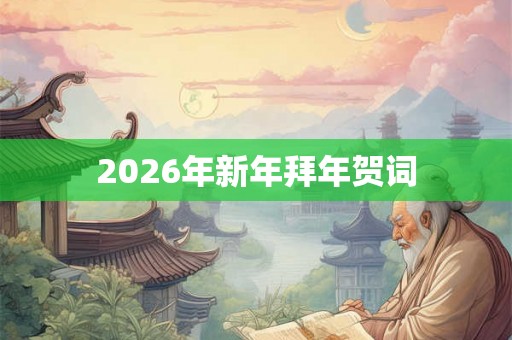 2026年新年拜年贺词