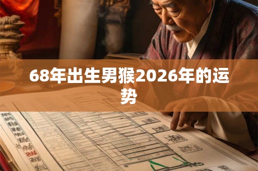 68年出生男猴2026年的运势