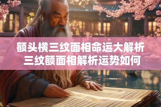 额头横三纹面相命运大解析 三纹额面相解析运势如何