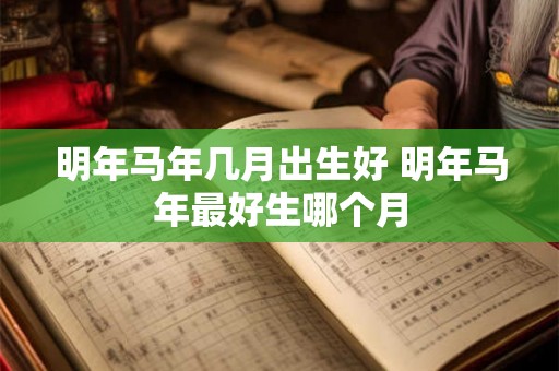 明年马年几月出生好 明年马年最好生哪个月