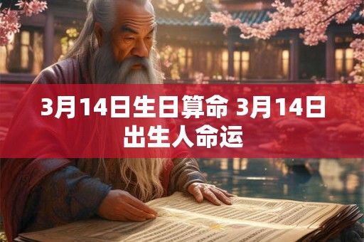 3月14日生日算命 3月14日出生人命运
