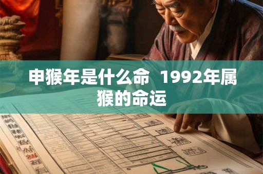 申猴年是什么命  1992年属猴的命运