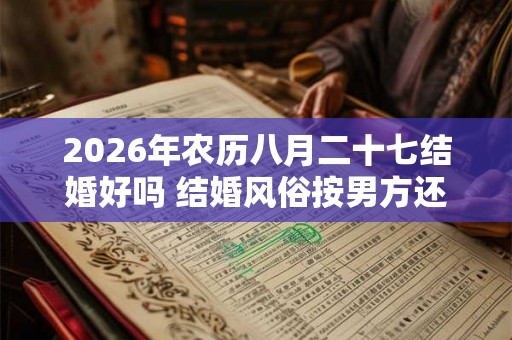 2026年农历八月二十七结婚好吗 结婚风俗按男方还是女方