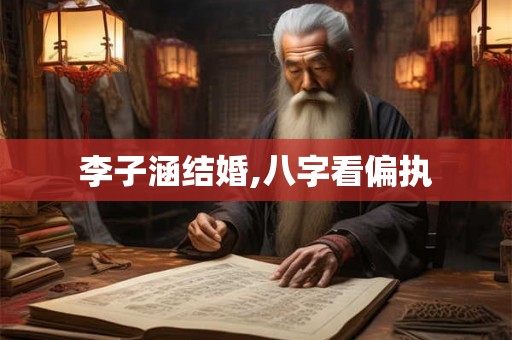 李子涵结婚,八字看偏执 李子涵结婚,八字看偏执