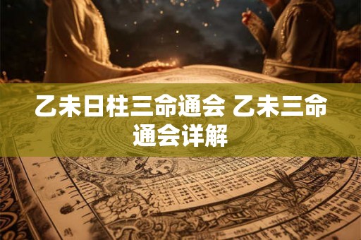 乙未日柱三命通会 乙未三命通会详解 乙未日柱三命通会 乙未三命通会详解